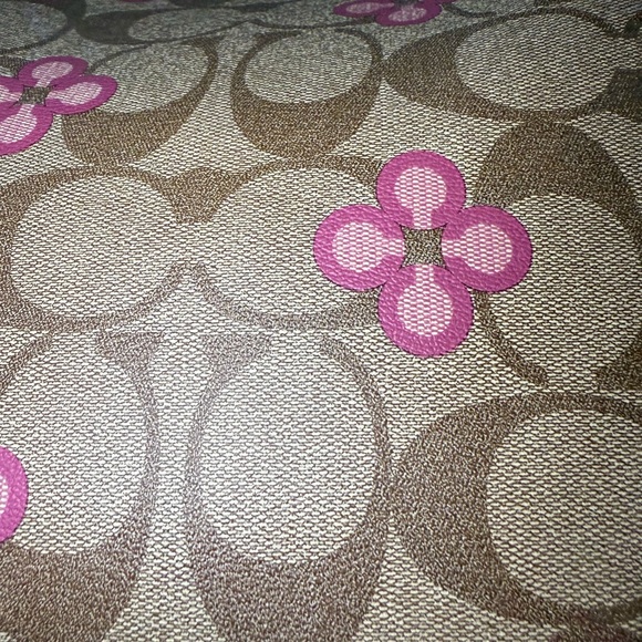 Coach Floral Pink and Tan Crossbody Bag - Picture 4 of 6